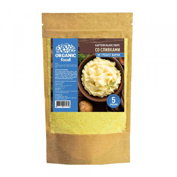 Organic Food Картофельное пюре со сливками, 130 гр