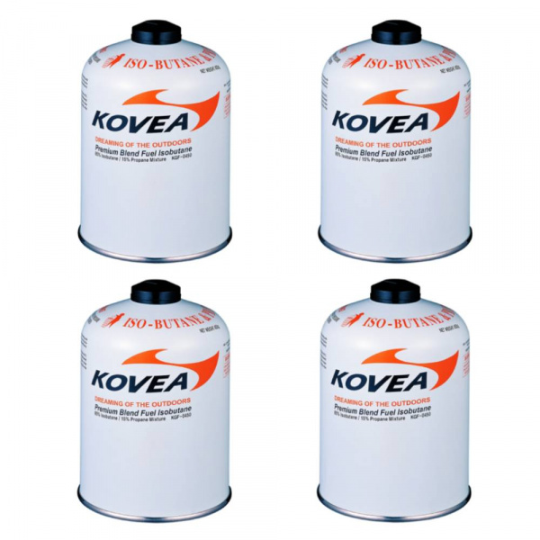 Баллон газовый резьбовой Kovea 450 гр., комплект 4шт.
