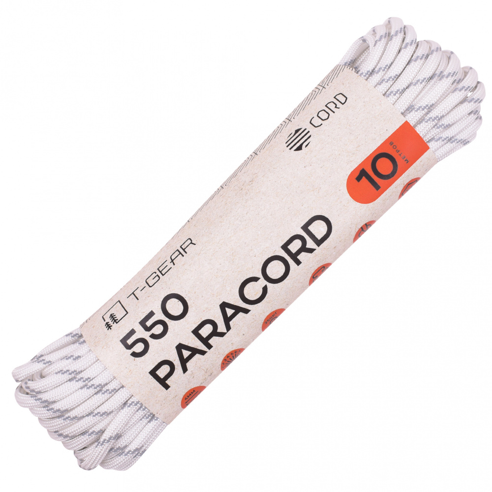 Паракорд 550 T-Gear x CORD nylon 10м световозвращающий