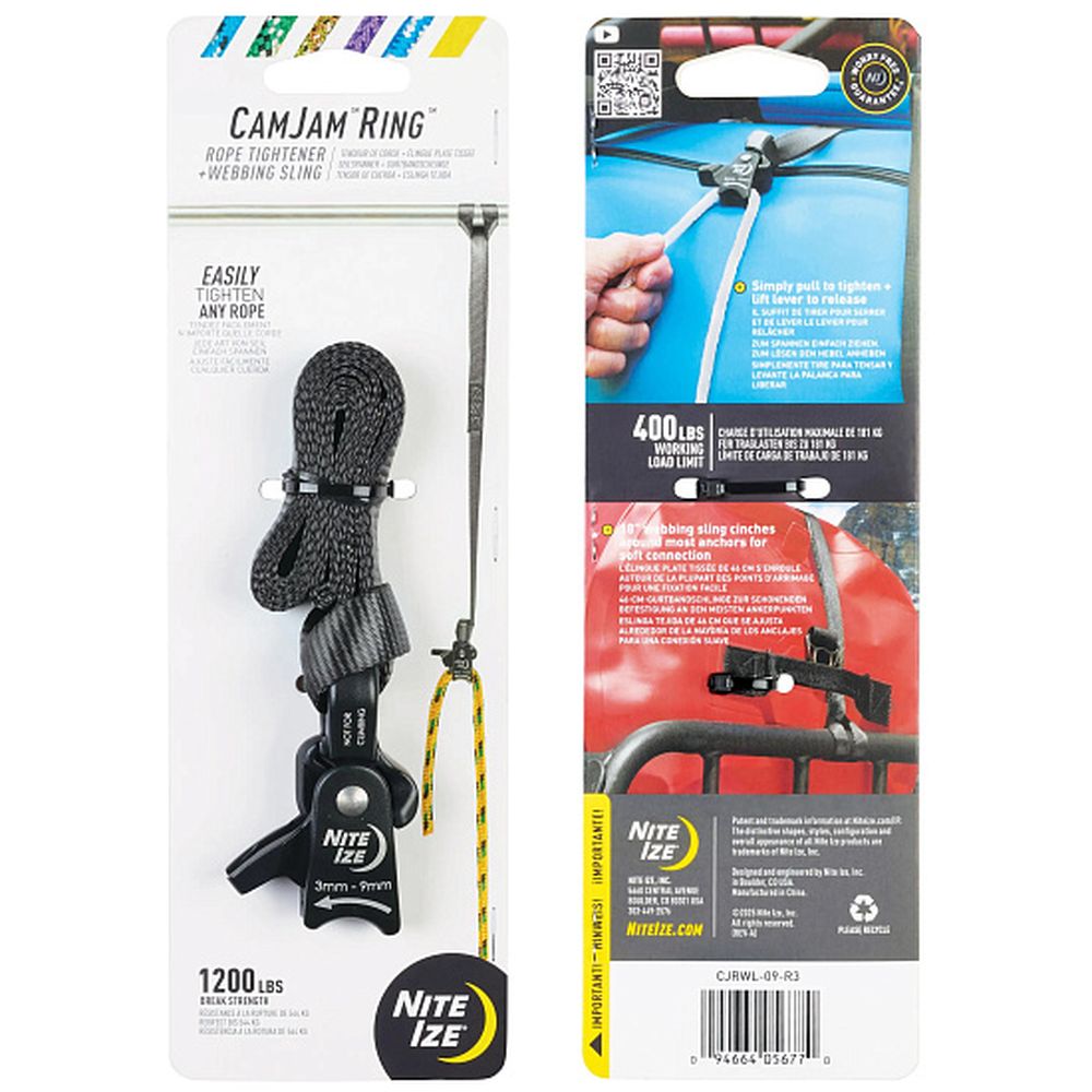 Крепление для веревки NiteIze CamJam Ring Rope Tightener + Webbing Sling - Large