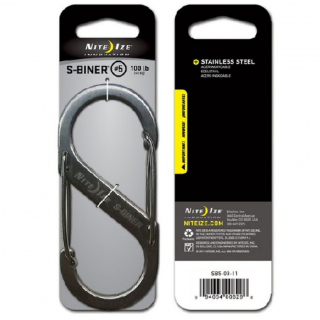 Карабин металлический NiteIze S-Biner, размер 5