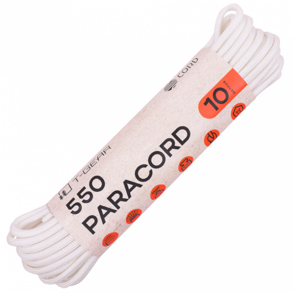 Паракорд 550 T-Gear x CORD nylon 10м (White)
