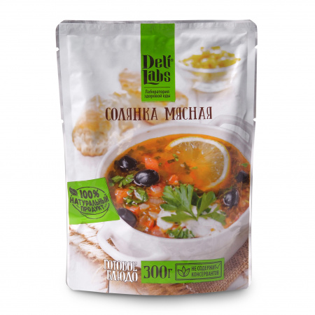 Готовое блюдо Солянка мясная пакет 300 г DeliLabs