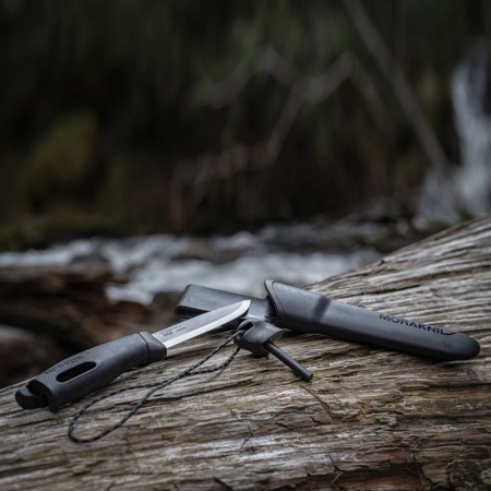 Нож Morakniv Companion Spark Black, нержавеющая сталь, черный