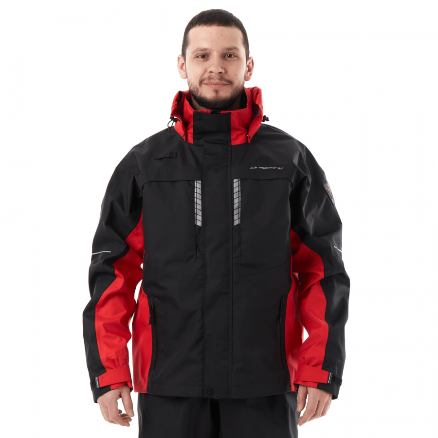 Dragonfly Мембранная куртка QUAD PRO Black - Red 2023 (XXL)