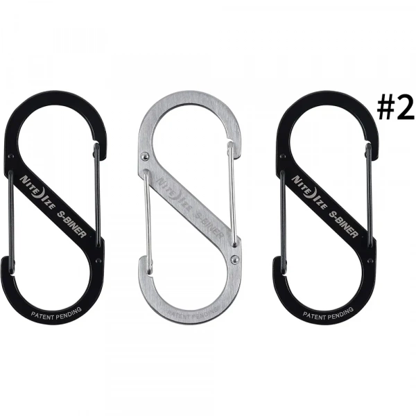 Карабин металлический NiteIze S-Biner, размер 2 3 шт.