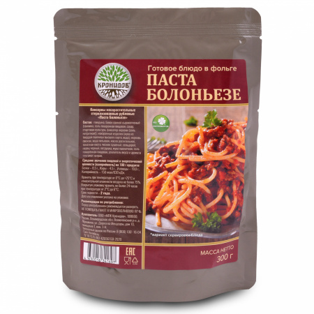 Готовое блюдо Паста Болоньезе 300 г. (Кронидов)