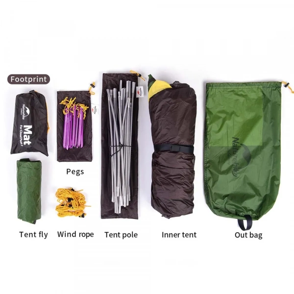 Палатка Naturehike Cloud Peak 2 20D NH17K240-Y