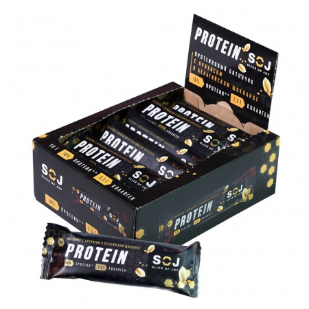 Батончик протеиновый "Protein SOJ" с арахисом 50г