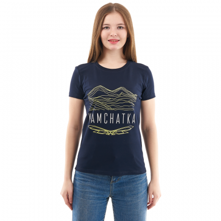 Dragonfly Футболка с принтом Kamchatka цвет синий (W) (S)