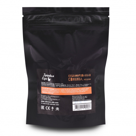 Свинина вареная, сублимированная, кусочки 50 г (Здоровая Еда)