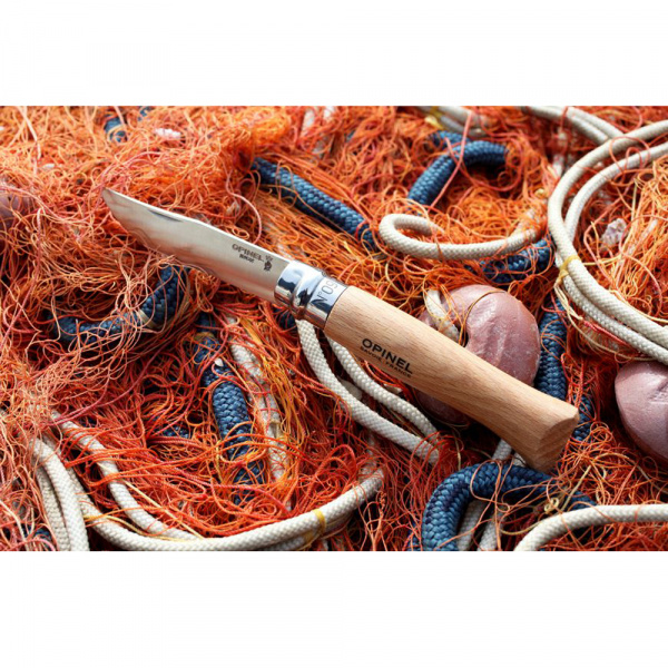 Нож Opinel №9, нержавеющая сталь, бук