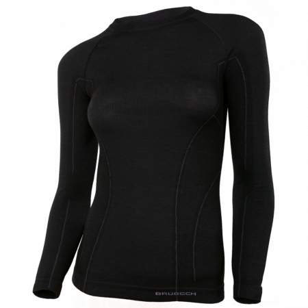 Термобелье женское Brubeck футболка с длинным рукавом шерсть мериноса ACTIVE WOOL