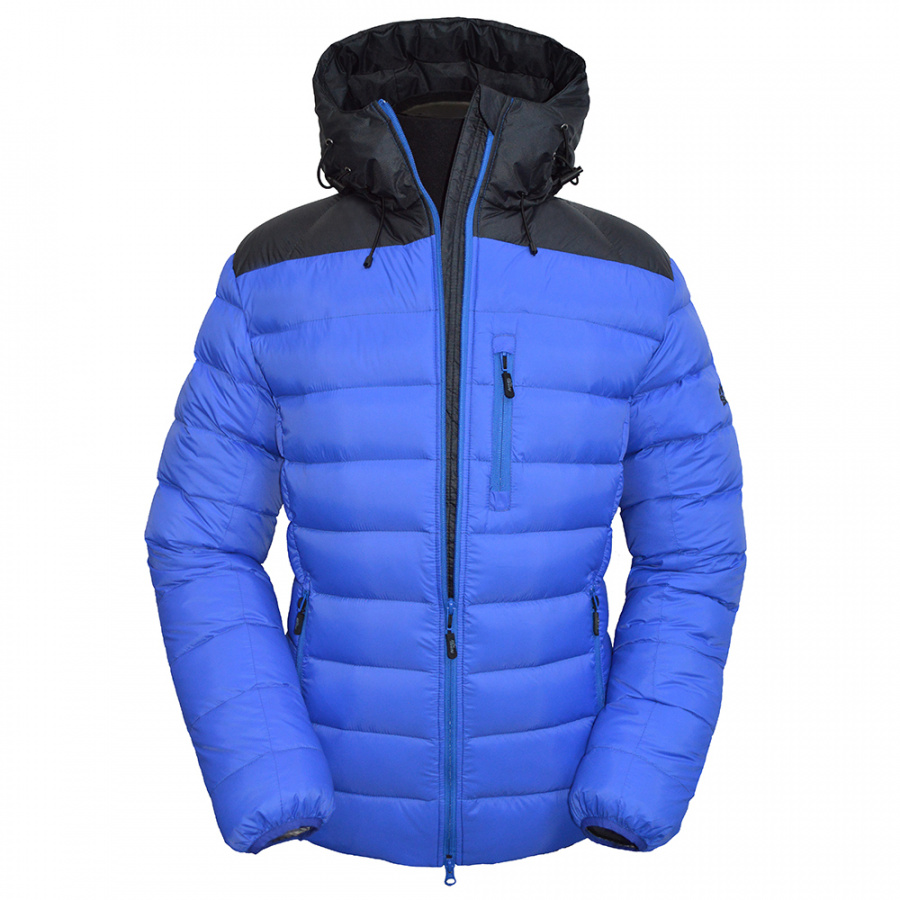 Куртка пуховая BVN Леопард синяя/черная 46/170