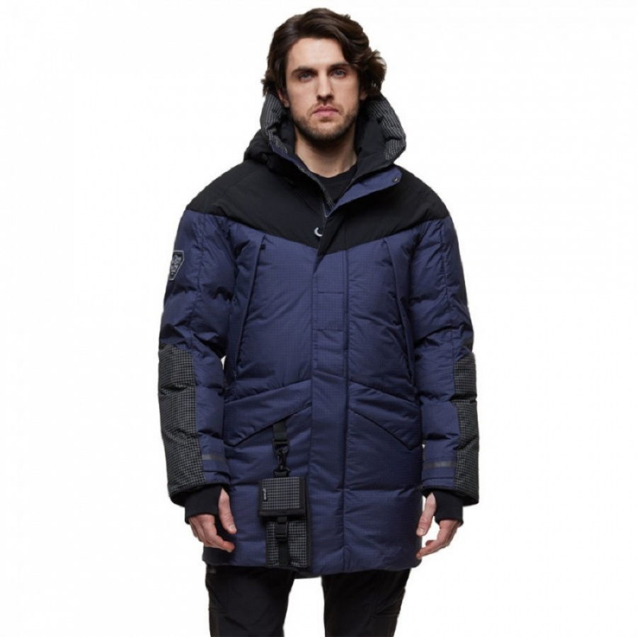 Куртка пуховая BASK Signal деним/черная 48