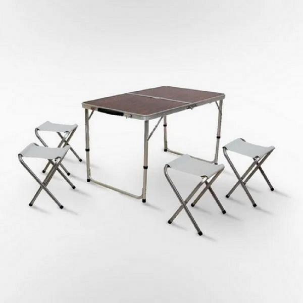 Набор складной мебели: стол и 4 стула, 120х60х70 см, (ДЕ-404), «Дружба»