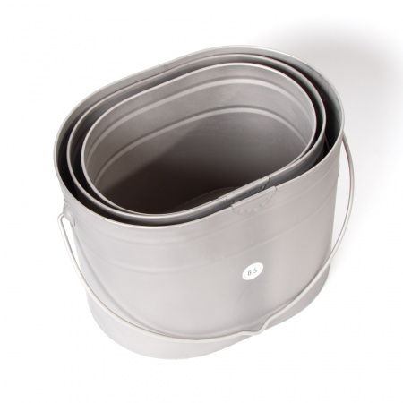 Набор низких котелков 3 шт.(4;5;6,5л) без ручек титан (Роза ветров)