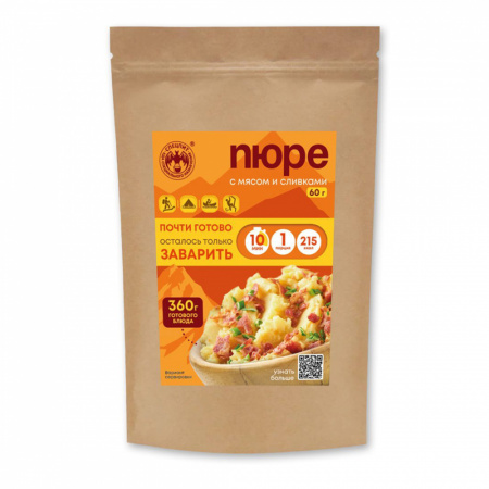 Картофельное пюре с мясом и сливками 60г, СПЕЦПИТ КРАФТ