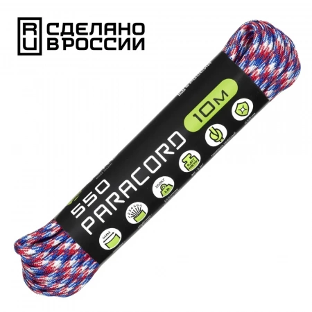 Паракорд 550 CORD nylon 10м RUS (flag)