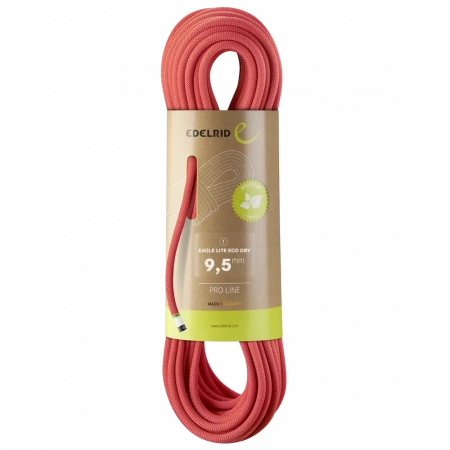Динамическая веревка Edelrid Eagle Lite Eco Dry 9,5мм neon coral 50м