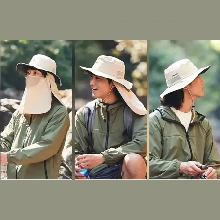 Панама Naturehike Full protective big-brimmed fisherman's hat CYY2521FS014
