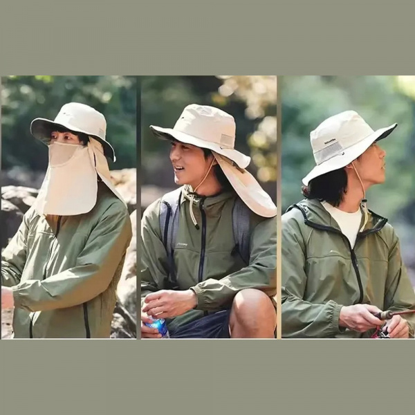 Панама Naturehike Full protective big-brimmed fisherman's hat CYY2521FS014