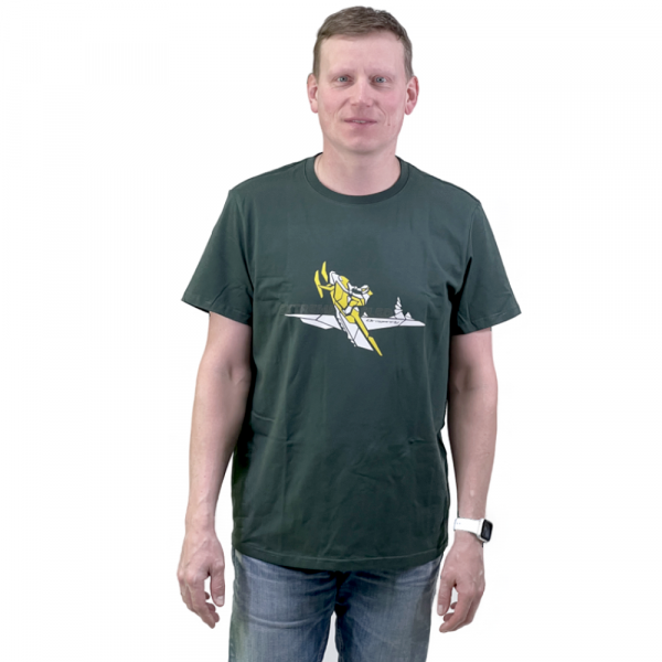 Dragonfly Футболка с принтом Snow Extreme Sled. Darkgreen. M (L)