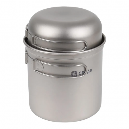 Набор титановой посуды Сплав 1 кастрюля, 1 кружка (1200+400)