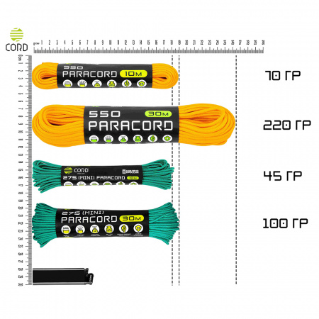 Паракорд 275 (мини) CORD nylon 30м RUS