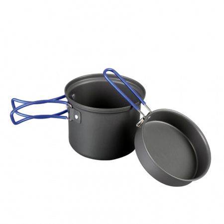 Котел Tramp с крышкой-сковородой из анодированного алюминия (1л) TRC-039