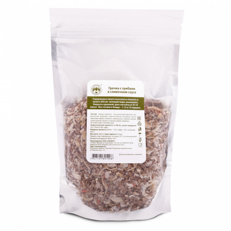 Гречка с грибами в соусе со сливочным вкусом 300г, СПЕЦПИТ.