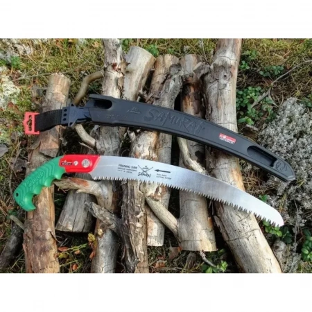 Пила Samurai с изогнутым саблевидным полотном, L=180мм/4мм, чехол с поясным креплением