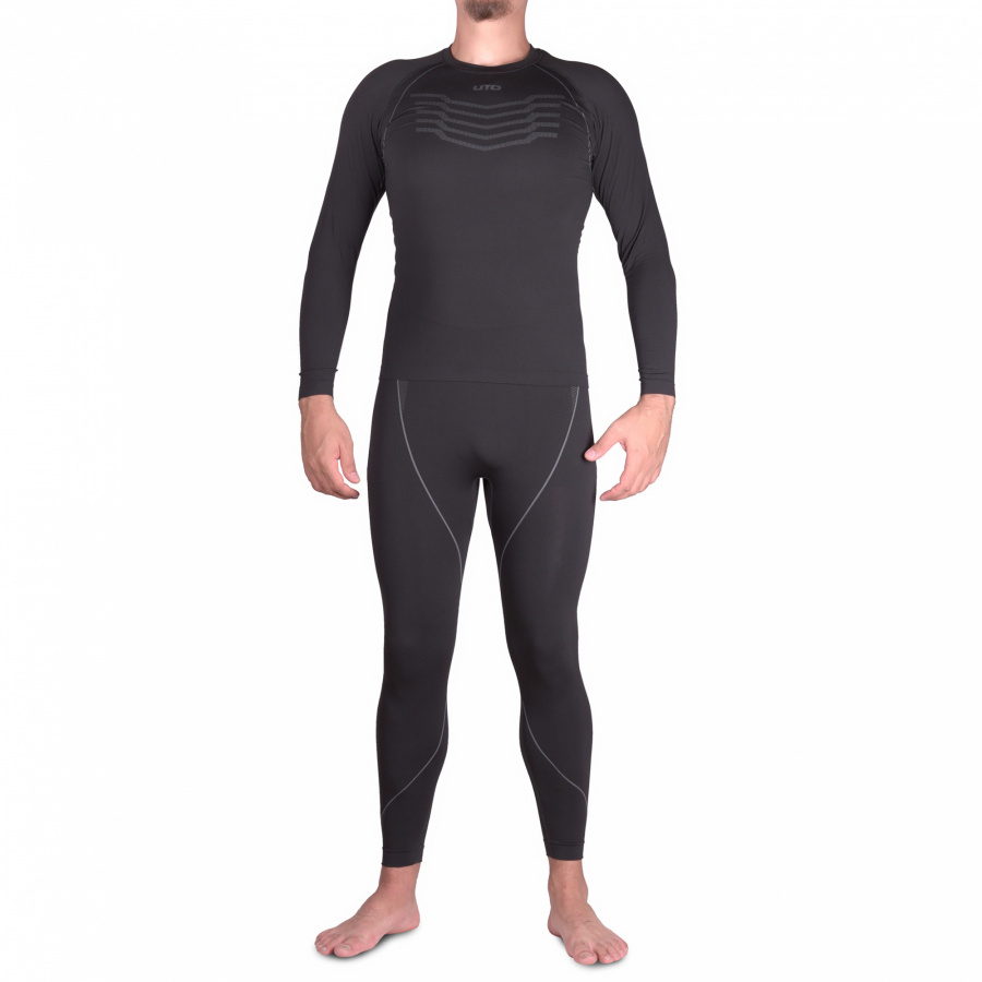 Термобелье UTO комплект Sports 4.0 Bamboo Charcoal 923101 Black/Grey L