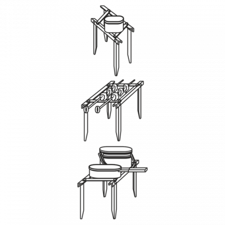 Таганок походный раскладной титан (Роза ветров)