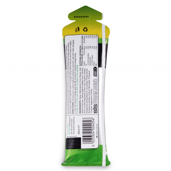 Гель энергетический с электролитами SIS Go PLUS Electrolyte Gel, Лимон и Мята, 60мл 4шт