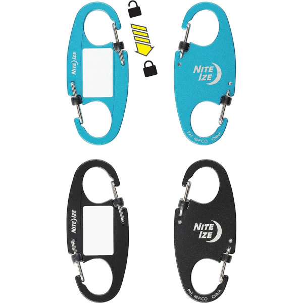 Брелок для ключей NiteIze IdentiKey SlideLock Dual Carabiner 2pk