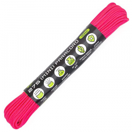 Паракорд 275 (мини) CORD nylon 10м RUS (neon pink)