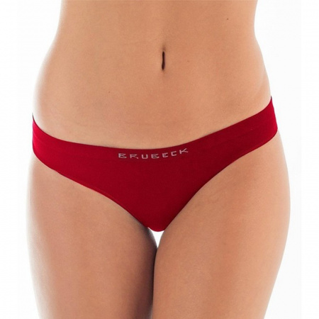 Термобелье Brubeck трусы стринги женские COMFORT COTTON красные XL