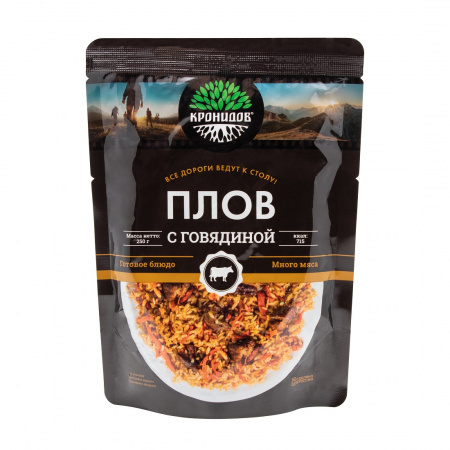 Готовое блюдо Плов с говядиной 250г. (Кронидов)