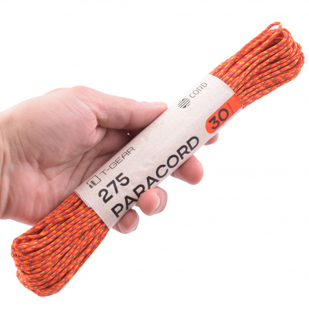 Паракорд 275 T-Gear x CORD nylon 30м световозвращающий