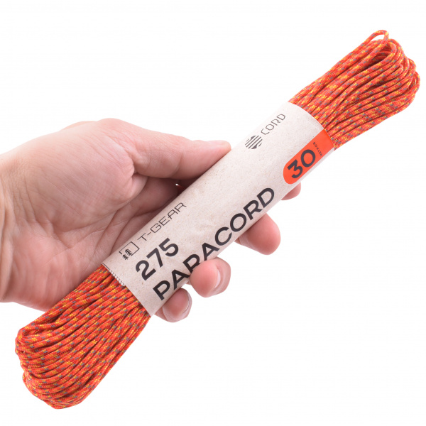 Паракорд 275 T-Gear x CORD nylon 30м световозвращающий