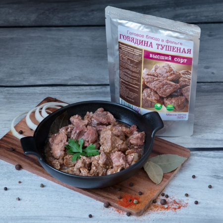 Готовое блюдо Говядина тушеная (тушенка) ВС Богатырская 325 г (Кронидов)