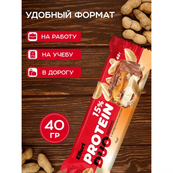 Протеиновый батончик в глазури арахис 40 г