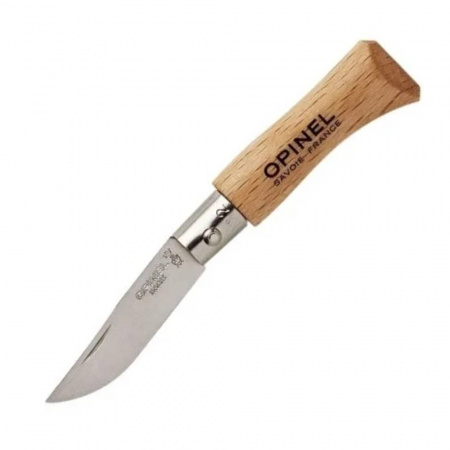 Нож Opinel №2, нержавеющая сталь, бук