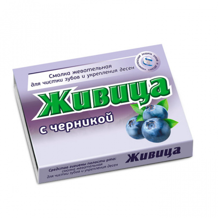 Смолка жевательная Алтайский нектар Живица (с черникой), блистер 0,8г №5