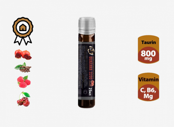 Энергетический напиток AFN GUARANA 3200 (Вишня) (1 ампула х 25 мл)