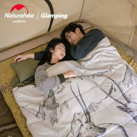 Спальный мешок Naturehike двухместный с подушкой NH21MSD06