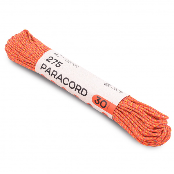 Паракорд 275 T-Gear x CORD nylon 30м световозвращающий
