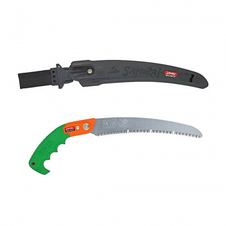 Пила Samurai с самоочищающимся изогн. полотном, L=240мм/4мм, в чехле, с поясным крепл.