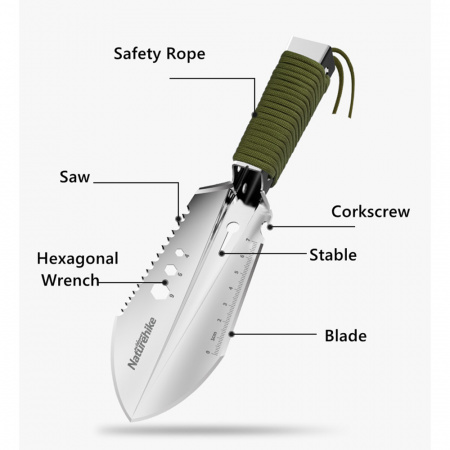 Лопата-совок Naturehike NH20GJ001 многофункциональная ручная